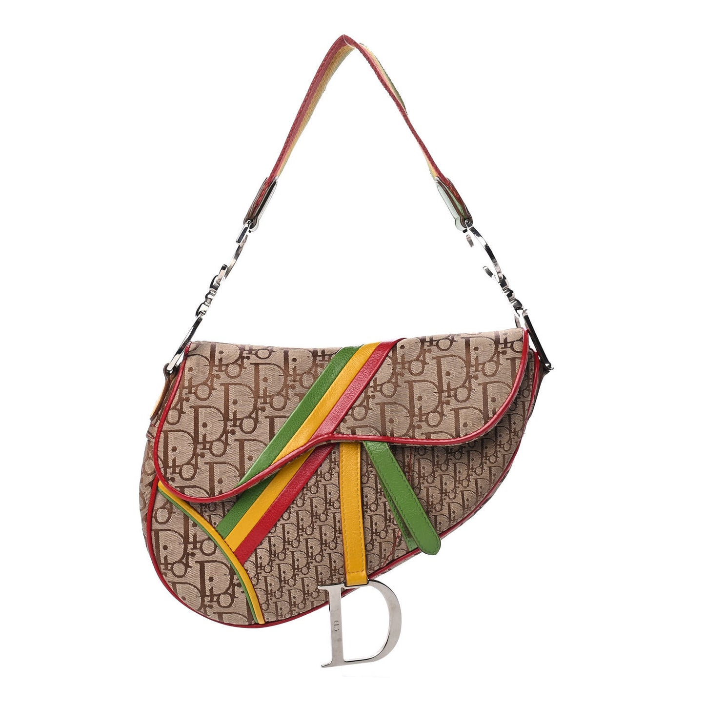 Monogram Rasta Saddle Bag Beige