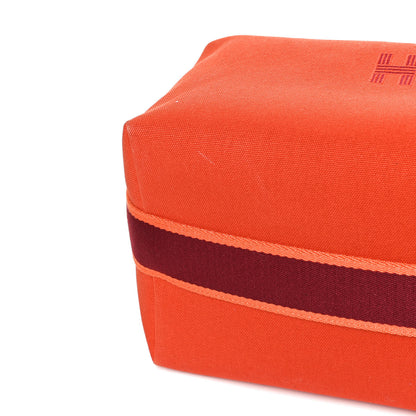 Hermes Canvas Large Bride-A-Brac Pouch Orange Feu Burgundy 11 of 11