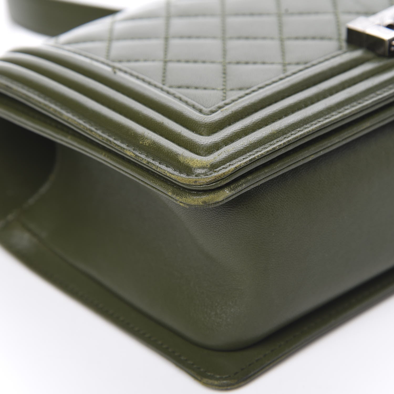 Chanel Lambskin Quilted Medium Boy Flap Khaki 10 of 19