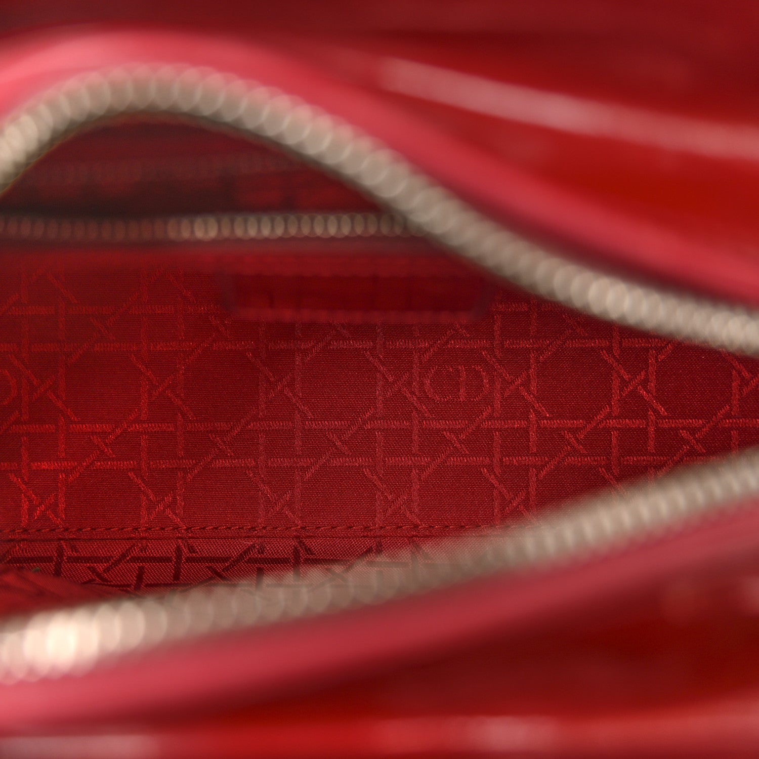 Christian Dior Patent Cannage Medium Lady Dior Red 5 of 15