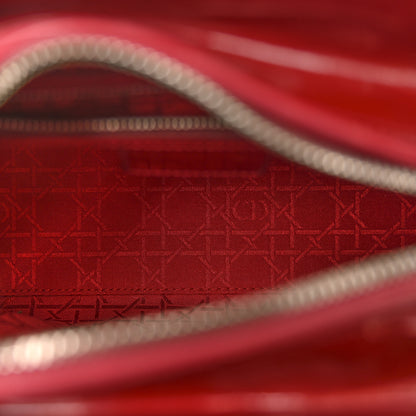 Christian Dior Patent Cannage Medium Lady Dior Red 5 of 15