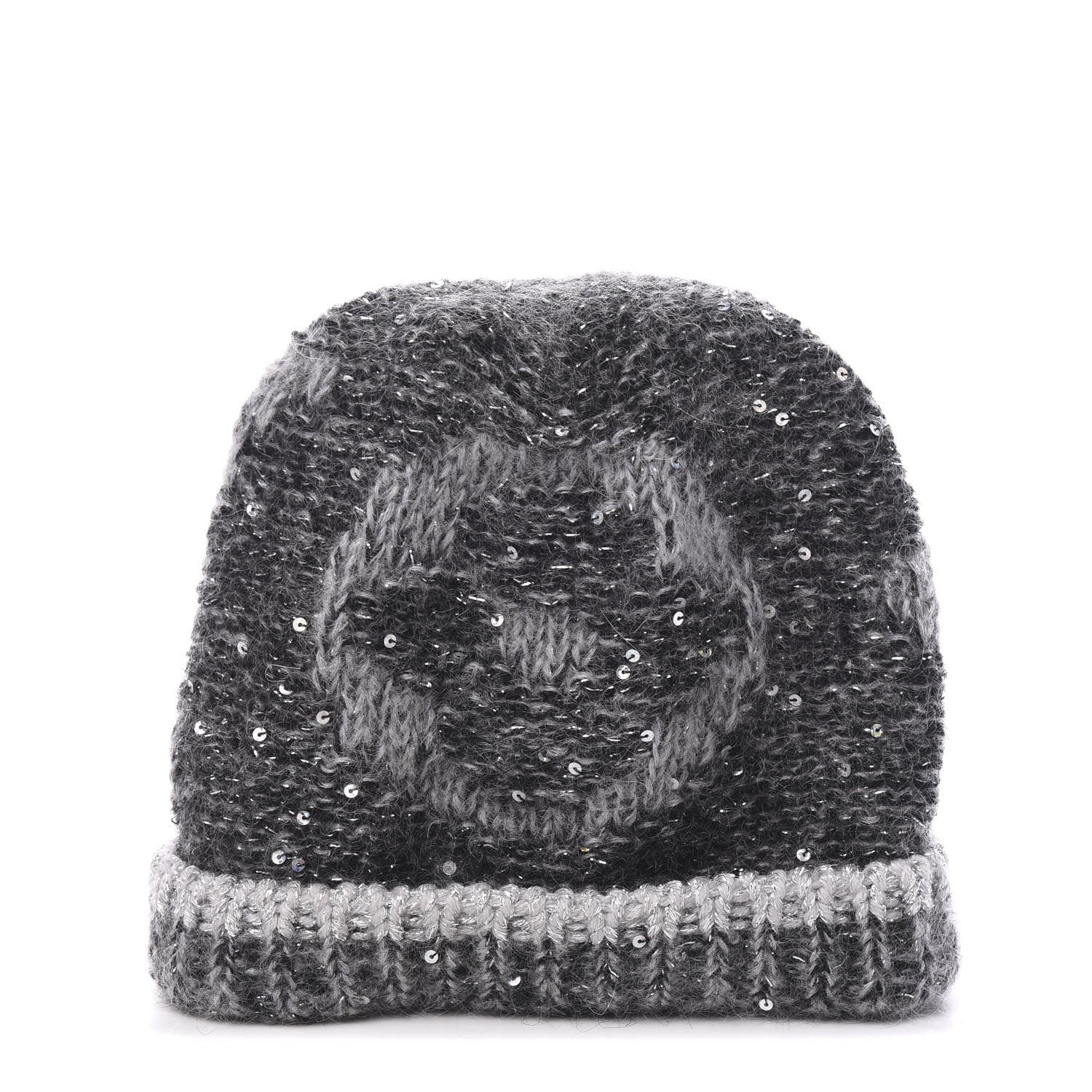 Louis Vuitton Monogram Glitter Sunset Beanie Hat Grey 1 of 4