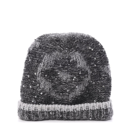 Louis Vuitton Monogram Glitter Sunset Beanie Hat Grey 1 of 4