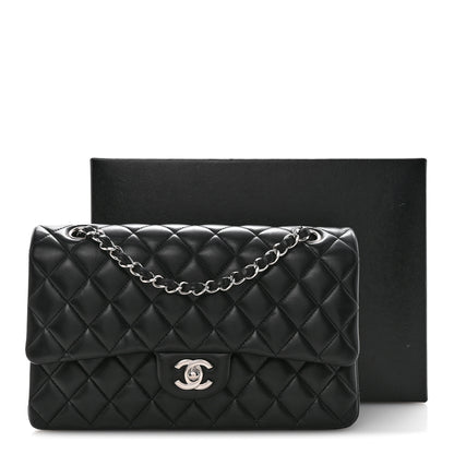 Chanel Lambskin Quilted Medium Double Flap Black 12 of 12