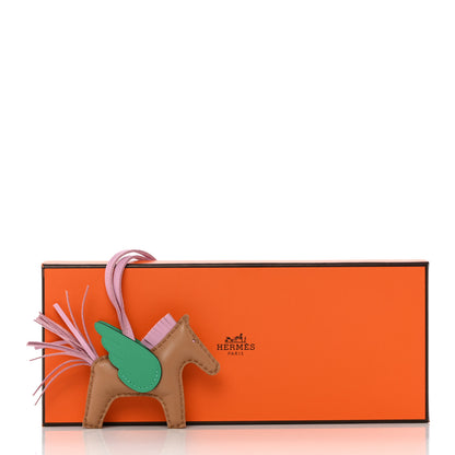 Hermes Milo Lambskin Grigri Rodeo Pegase Horse Bag Charm PM Chai Mauve Sylvestre Menthe 7 of 7