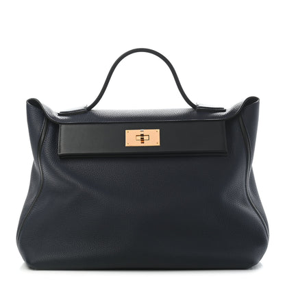 Hermes Togo Swift 24/24 35 Bleu Indigo Black 1 of 9