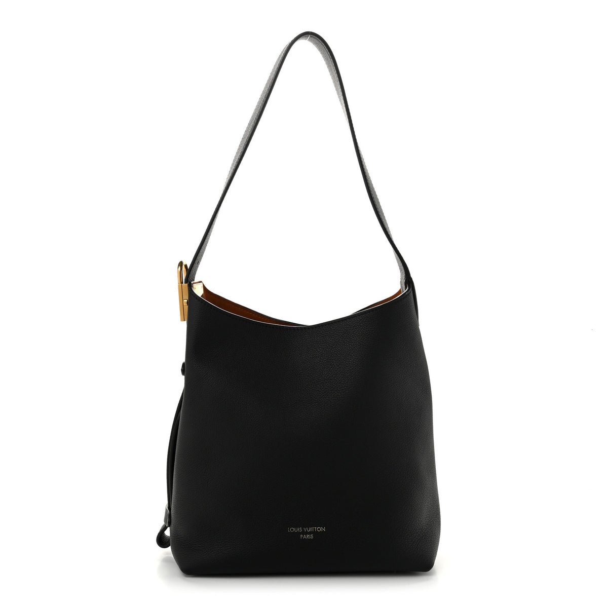 Louis Vuitton Grained Calfskin Low Key Hobo PM Black 1 of 11