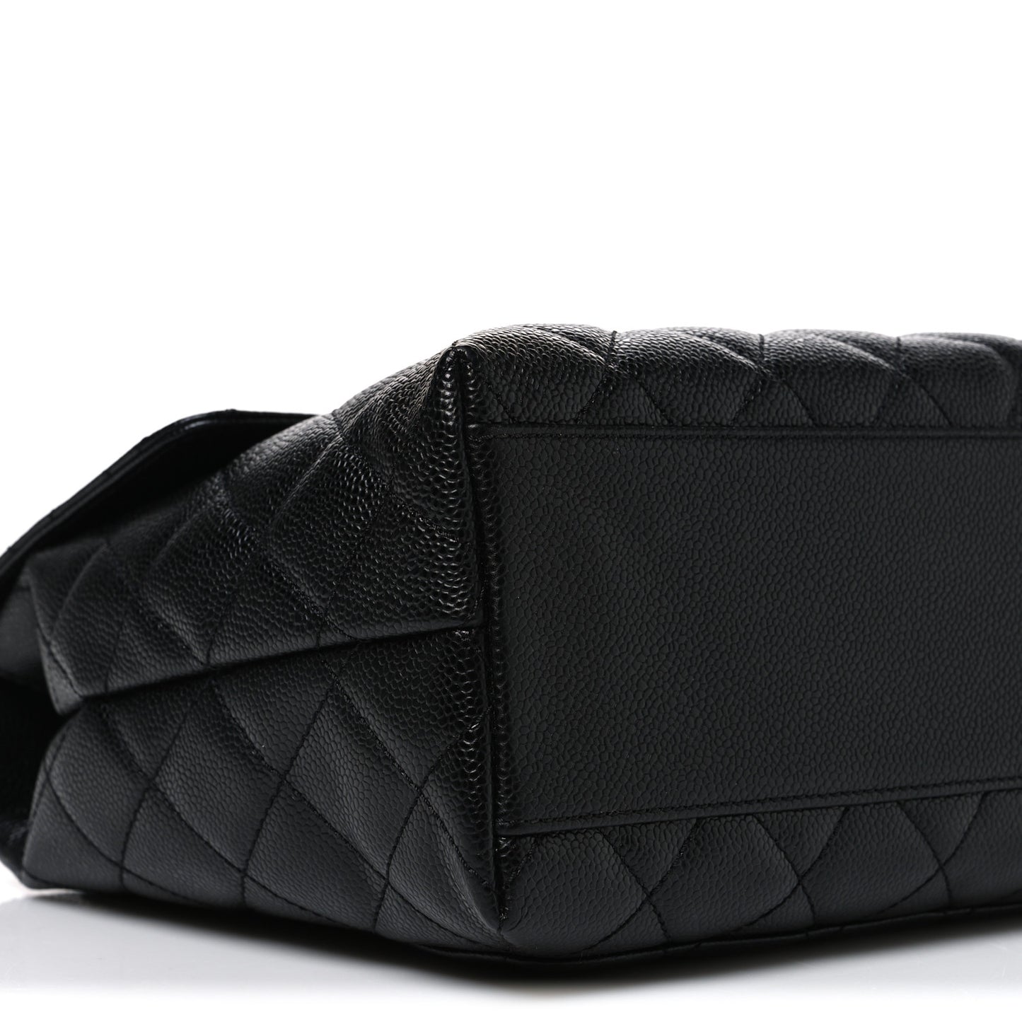 Caviar Quilted Jumbo Kelly Flap Black