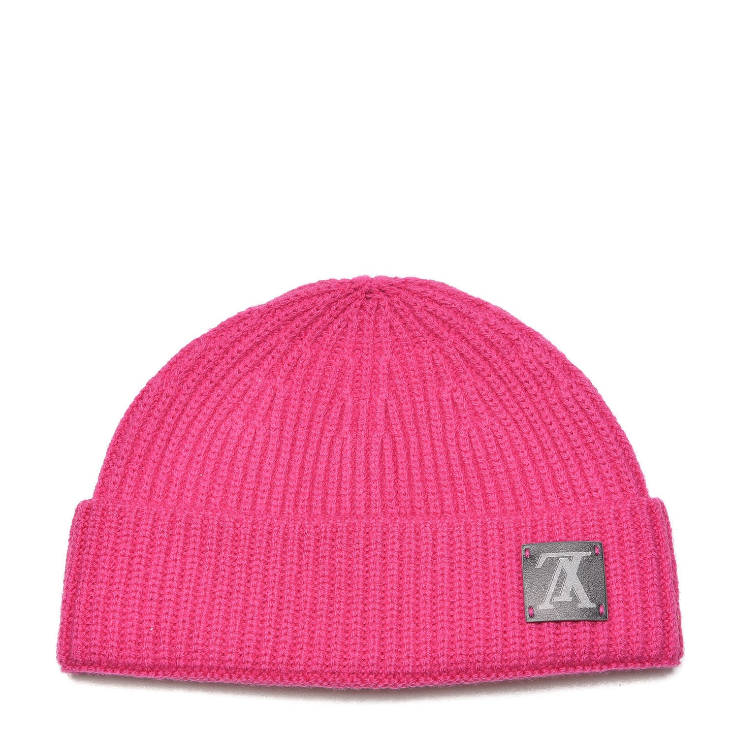 Wool Knit Beanie Hat Fuchsia