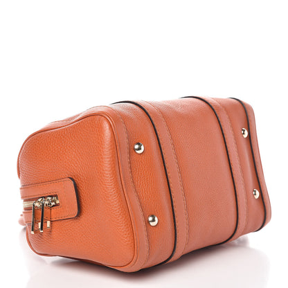 Gucci Pebbled Calfskin Small Boston Orange 4 of 17