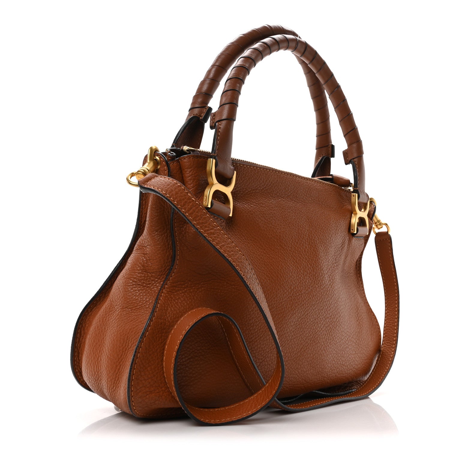Chloe Calfskin Medium Marcie Satchel Tan 3 of 9
