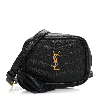 Saint Laurent Grain De Poudre Matelasse Monogram Baby Lou Camera Bag Black 1 of 10