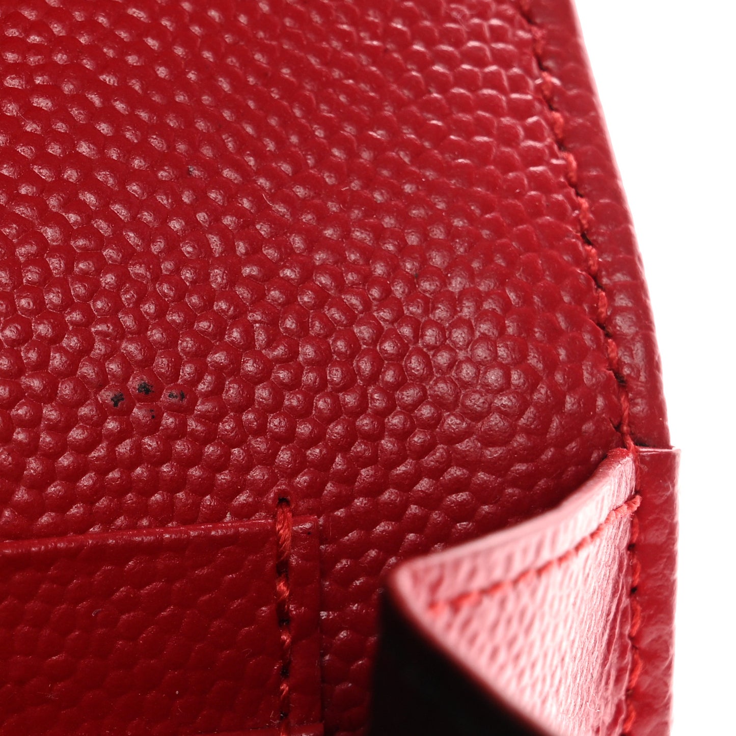 Grain De Poudre Matelasse Chevron Monogram Chain Wallet New Red