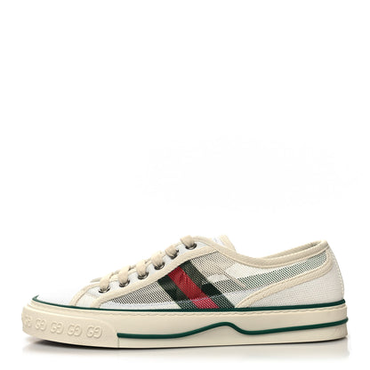Gucci Mesh Web Womens 1977 Tennis Sneakers 38 Great White Mystic White 1 of 8