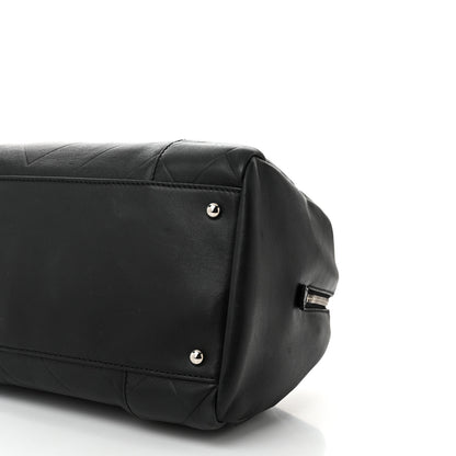 Chanel Calfskin CC Chevron All Day Long Boston Black 10 of 11