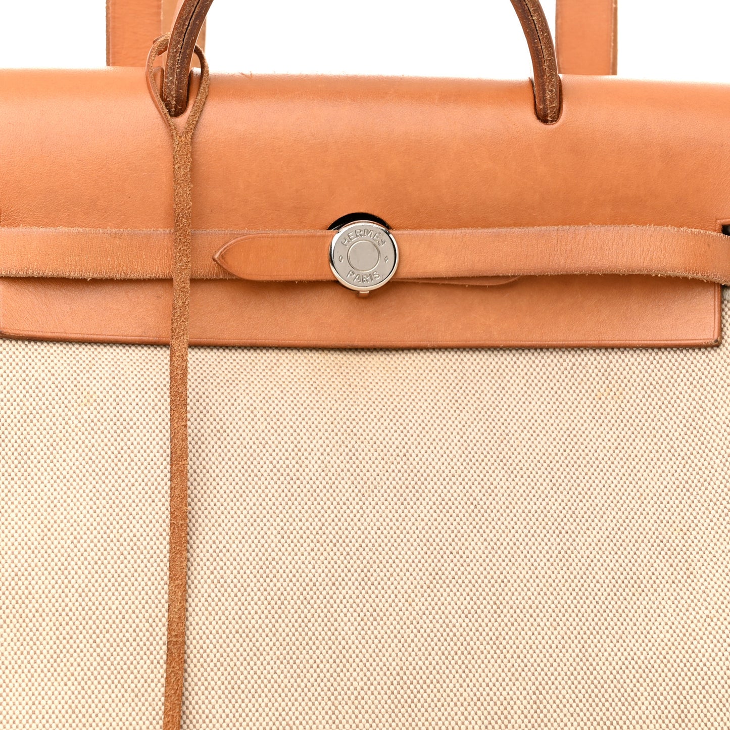 Toile Vache Calfskin Herbag 30 PM Backpack Natural