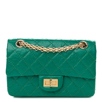 Chanel Aged Calfskin Quilted 2.55 Reissue Mini Flap Green 1 of 11