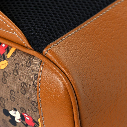 Gucci X DISNEY Mini Vintage GG Supreme Monogram Mickey Mouse Small Dome Backpack Beige Vintage Sun Oil 11 of 15