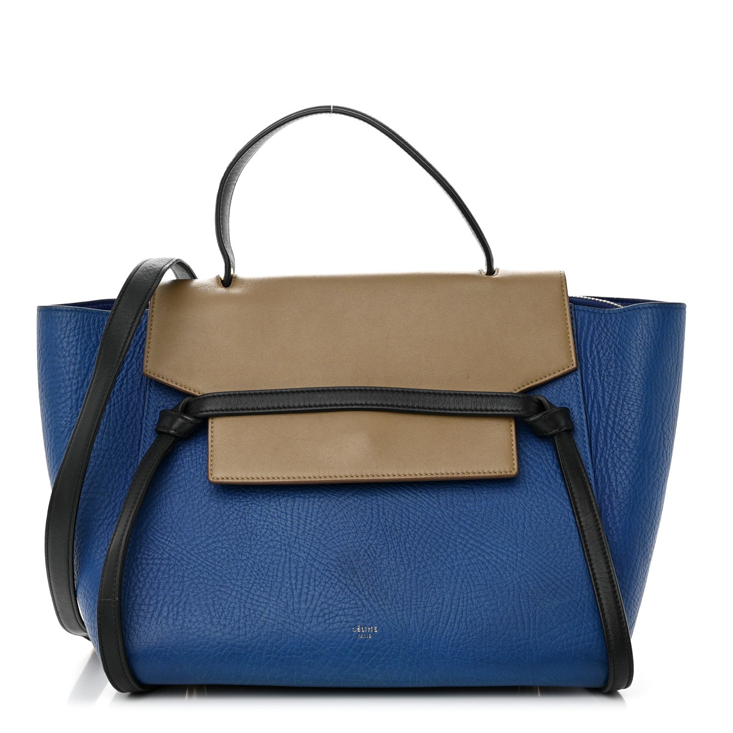 Celine Elephant Calfskin Mini Tri-Color Belt Bag Indigo 1 of 16