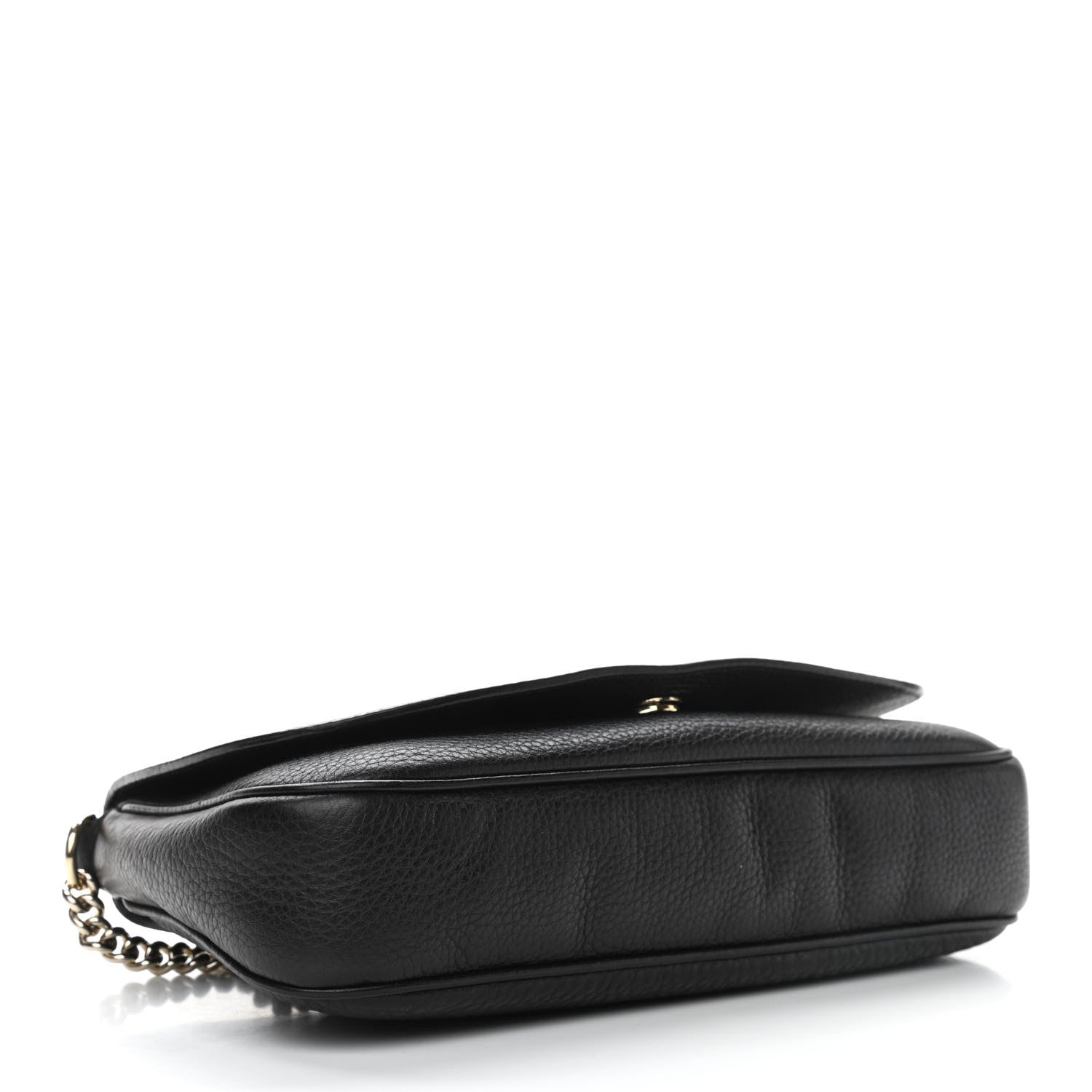 Gucci Pebbled Calfskin Medium Soho Flap Crossbody Black 4 of 13
