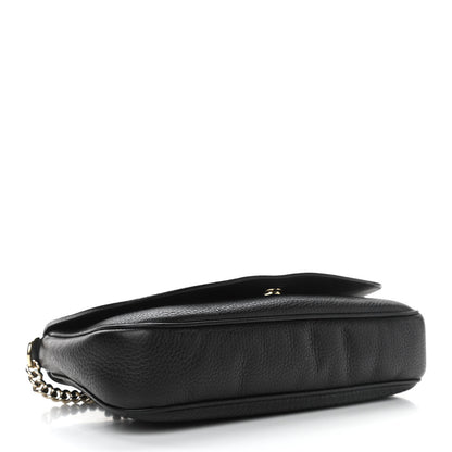 Gucci Pebbled Calfskin Medium Soho Flap Crossbody Black 4 of 13