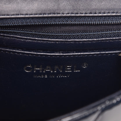 Chanel Patent Quilted Mini Square Flap Navy Blue 6 of 9