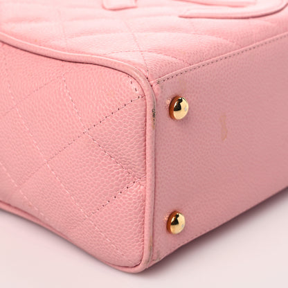 Chanel Caviar Quilted Small Bowler Pink 8 of 13
