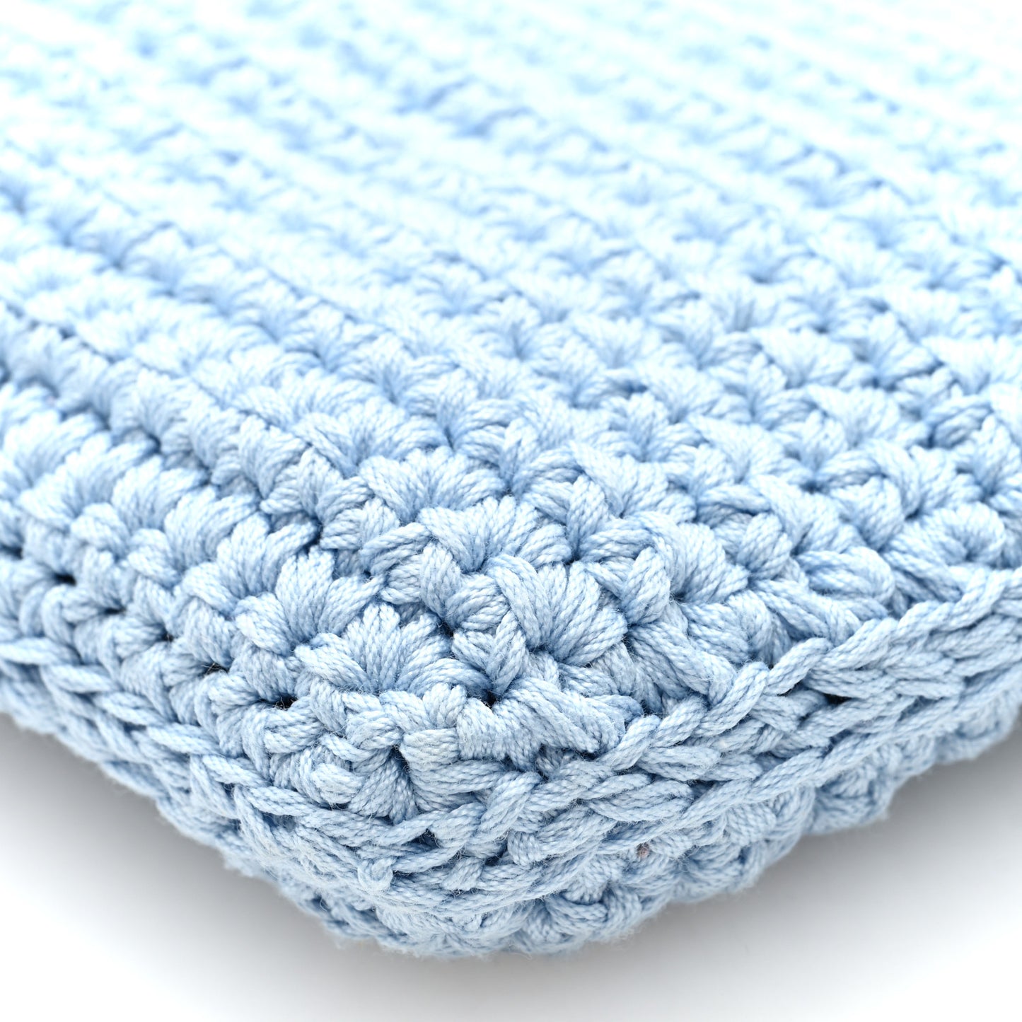 Fabric Crochet Baguette Phone Bag Azzurro Sky