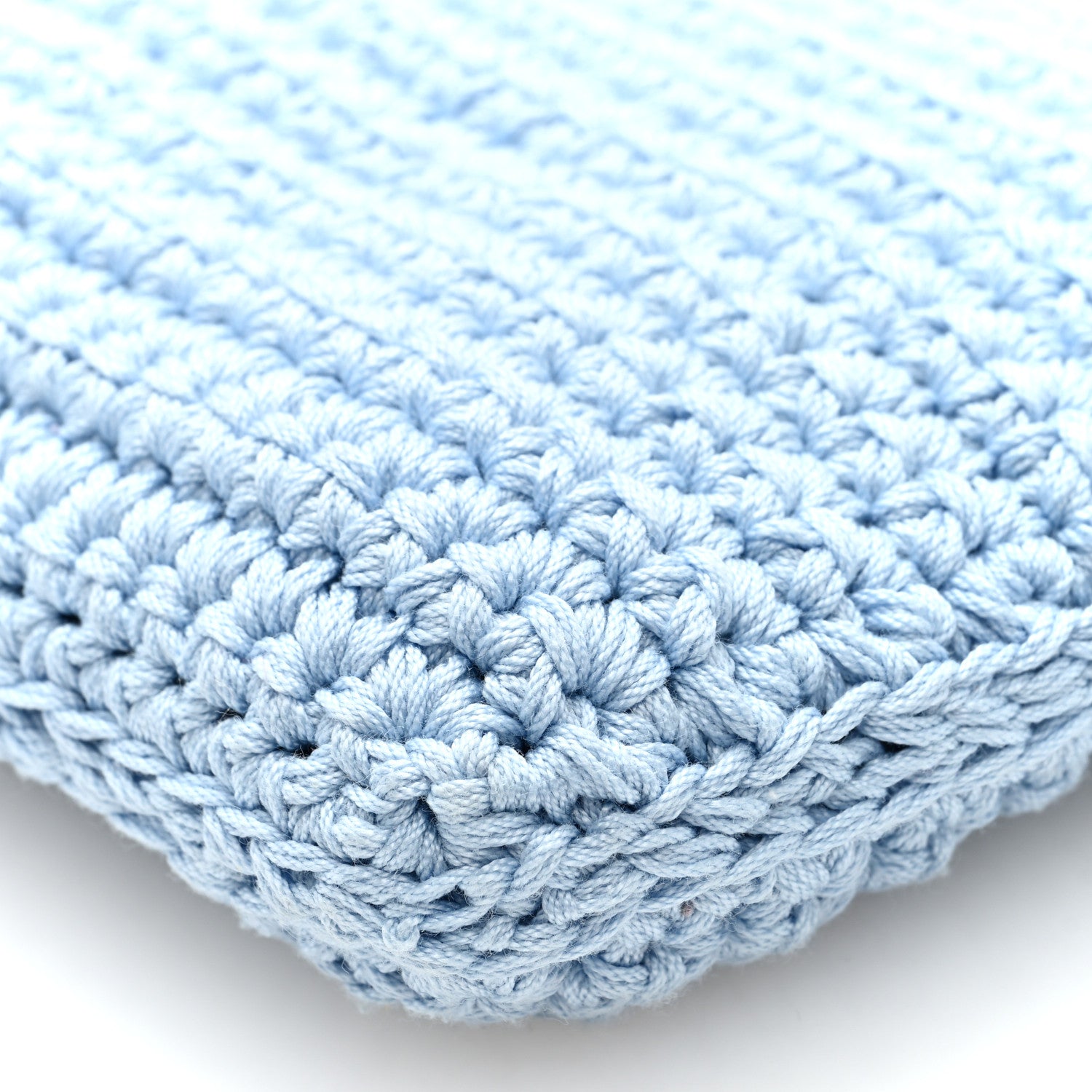 Fendi Fabric Crochet Baguette Phone Bag Azzurro Sky 10 of 11