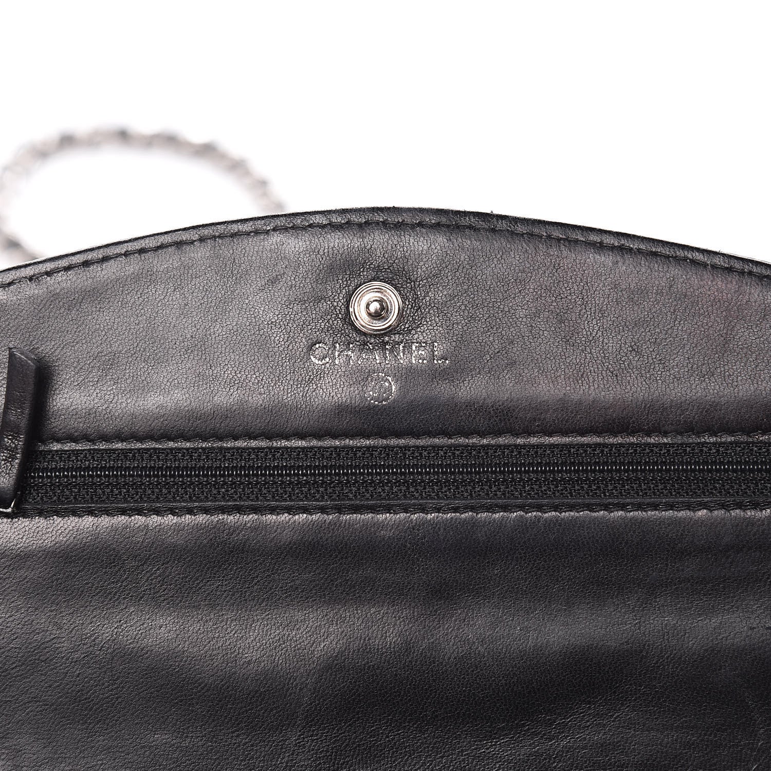 Chanel Caviar Timeless CC Wallet On Chain WOC Black 6 of 18