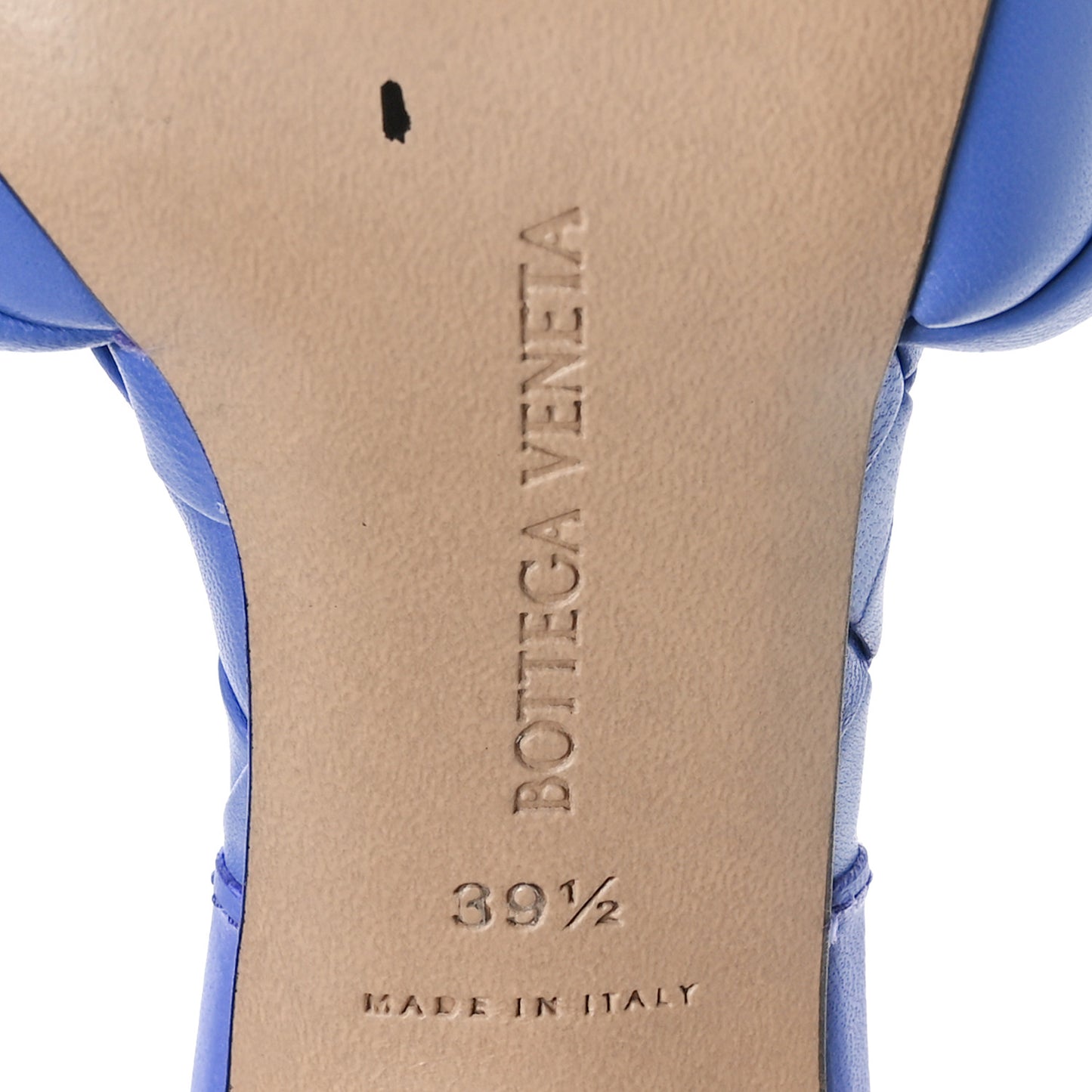 Nappa Maxi Intrecciato Lido 90mm Mule Sandals 39.5 Indigo