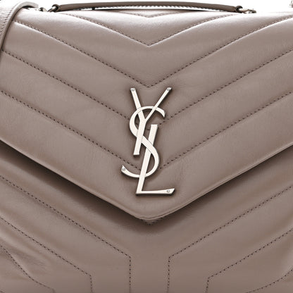 Saint Laurent Calfskin Y Quilted Monogram Medium Loulou Chain Satchel Mink 8 of 14