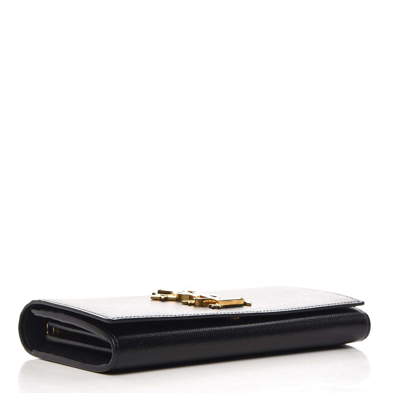 Saint Laurent Grain De Poudre Star Studded Monogram Zip Wallet in Black 4 of 8