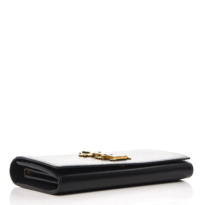 Saint Laurent Grain De Poudre Star Studded Monogram Zip Wallet in Black 4 of 8