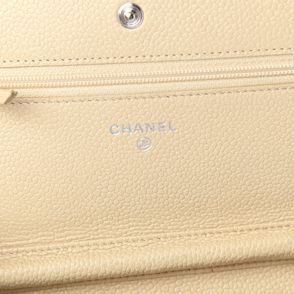 Chanel Caviar Quilted Wallet On Chain WOC Light Beige 6 of 11