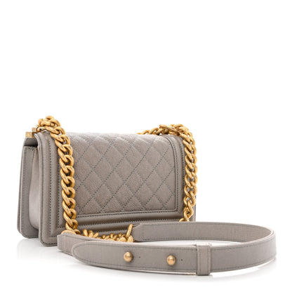 Chanel Caviar Quilted Small Boy Flap Grey 2 of 10