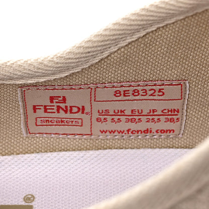 Fendi Kuban Canvas FF Womens Domino Low Top Sneakers 38.5 Grezzo Multicolor Rosa 8 of 9