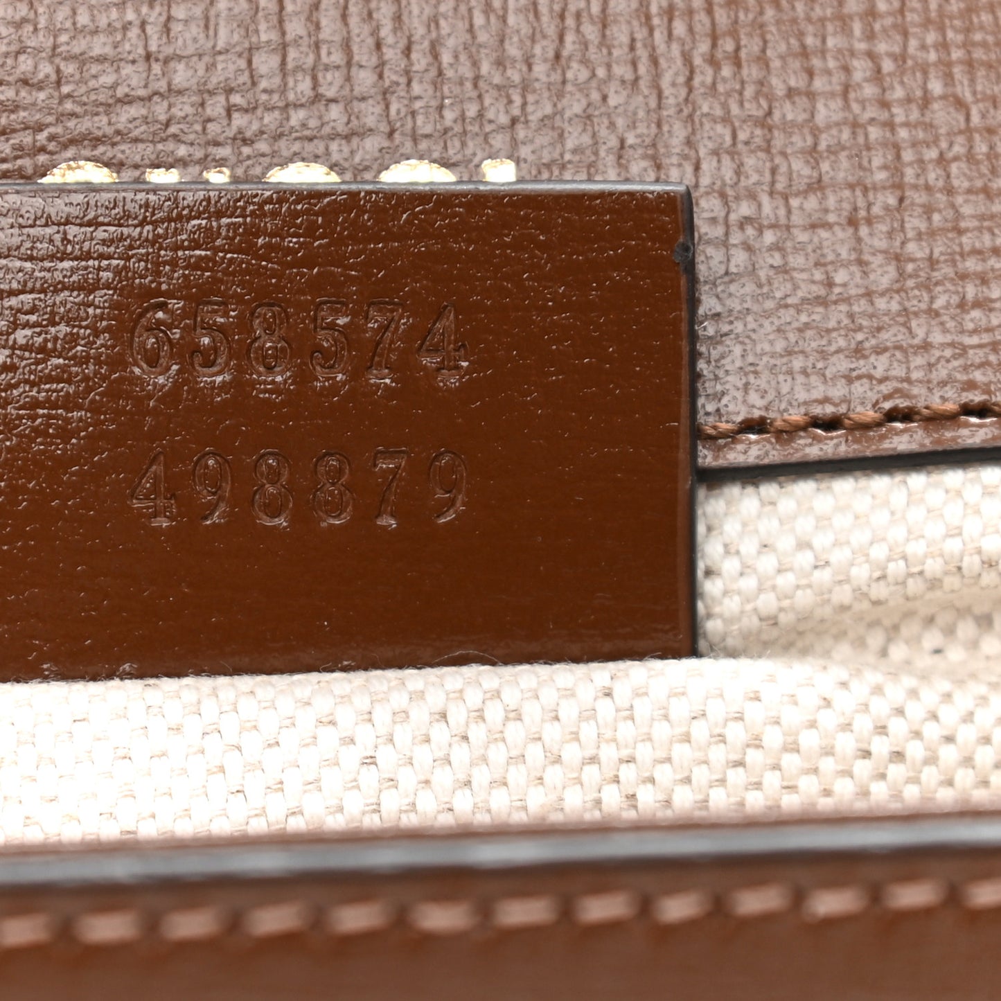 GG Supreme Monogram Web Mini Horsebit 1955 Shoulder Bag Beige Brown Sugar