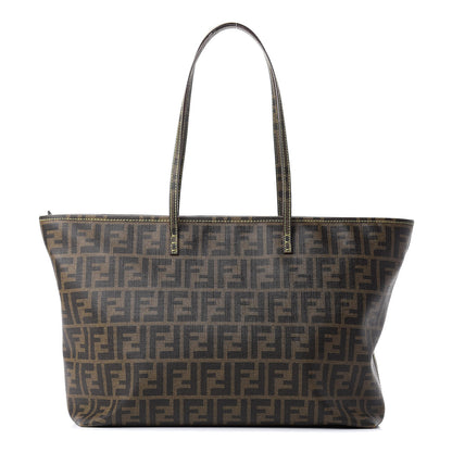 Fendi Zucca Spalmati Medium Roll Tote Tobacco Green 1 of 10