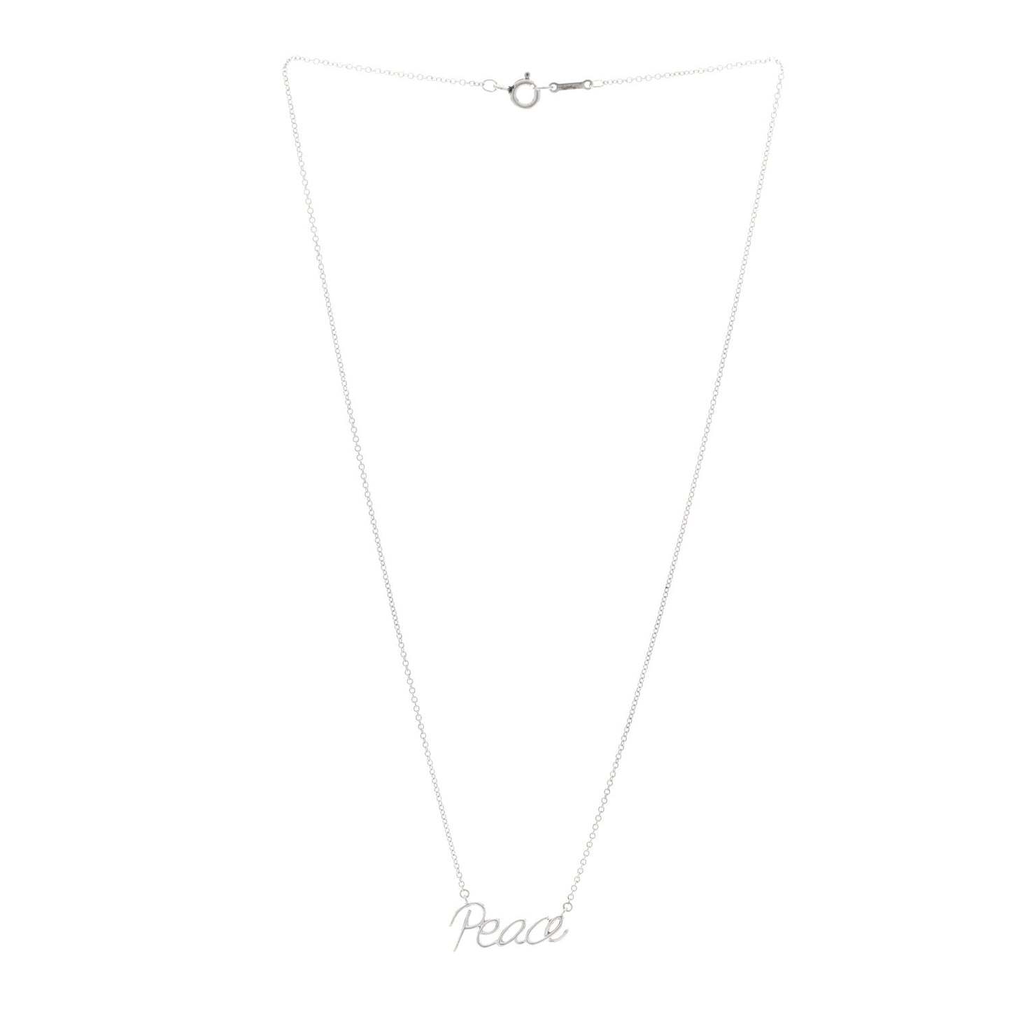 Sterling Silver Paloma's Graffiti Peace Necklace