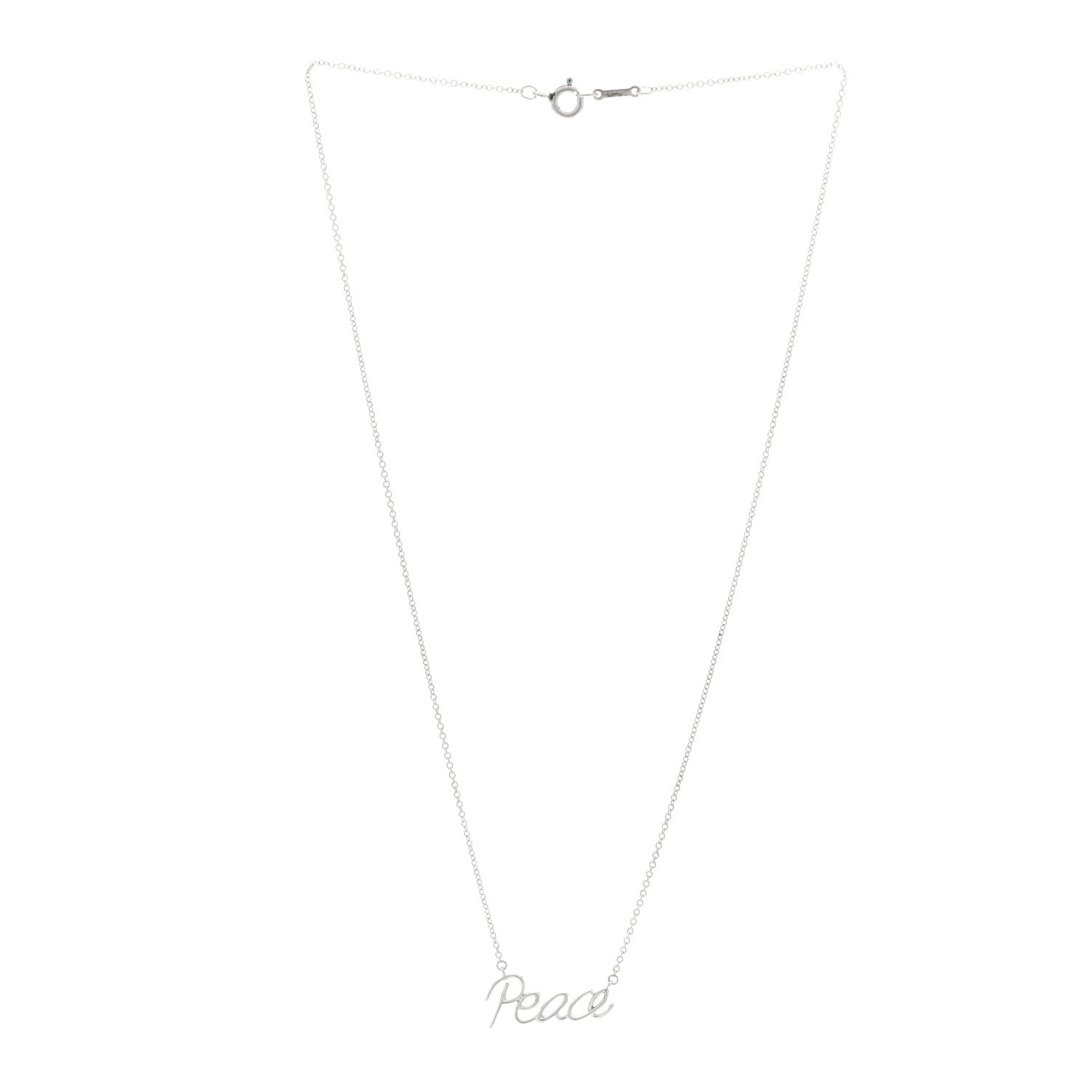 Tiffany Sterling Silver Paloma's Graffiti Peace Necklace 3 of 4