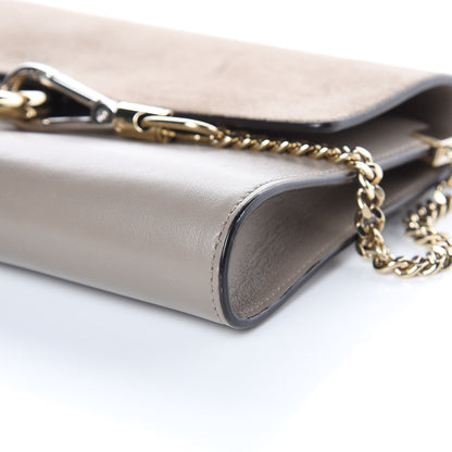 Chloe Suede Calfskin Faye Clutch Motty Grey 10 of 12