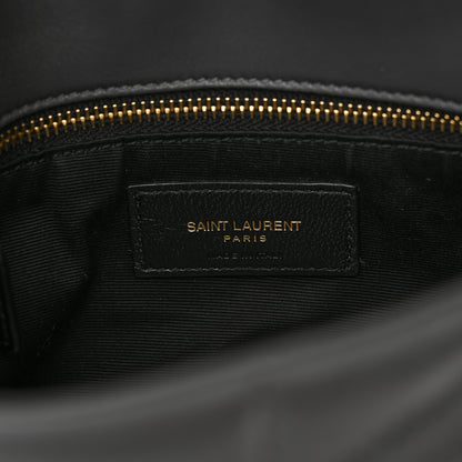 Saint Laurent Lambskin Quilted Toy Loulou Puffer Monogram Chain Satchel Storm 6 of 12