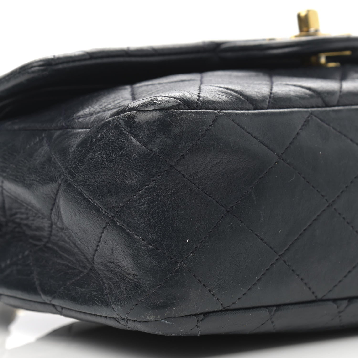 Chanel Lambskin Quilted Small Double Flap Navy 10 of 20