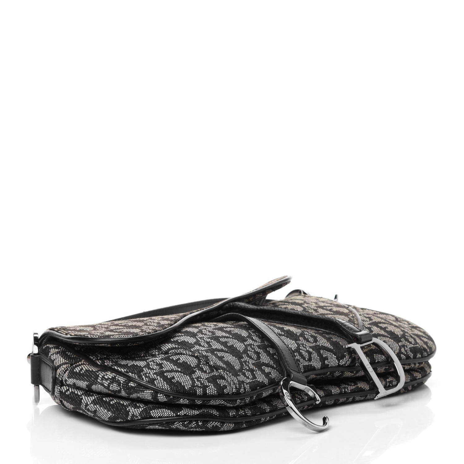 Christian Dior Monogram Double Saddle Bag Black 3 of 4