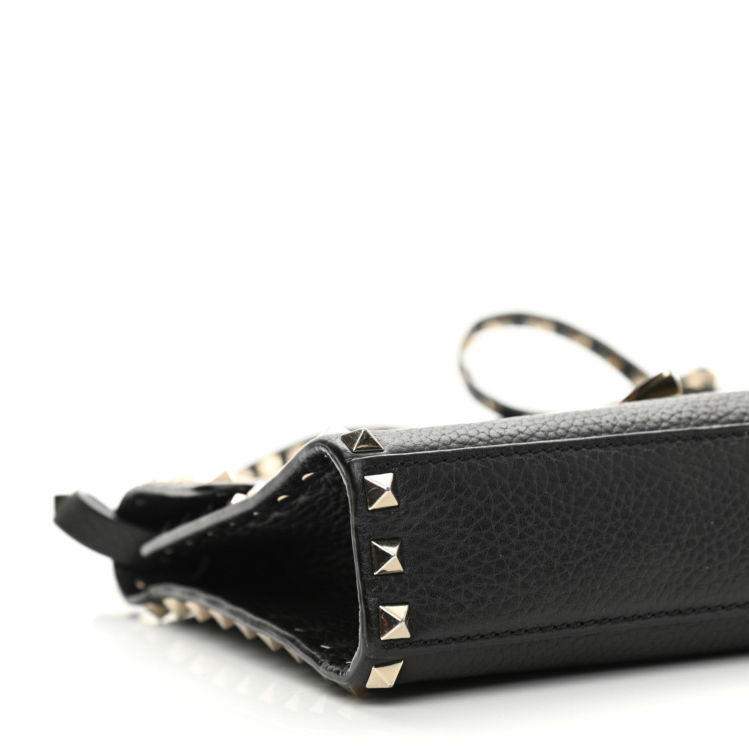 Valentino Garavani Pebbled Calfskin Medium Rockstud Flip Lock Crossbody Bag Black 11 of 12