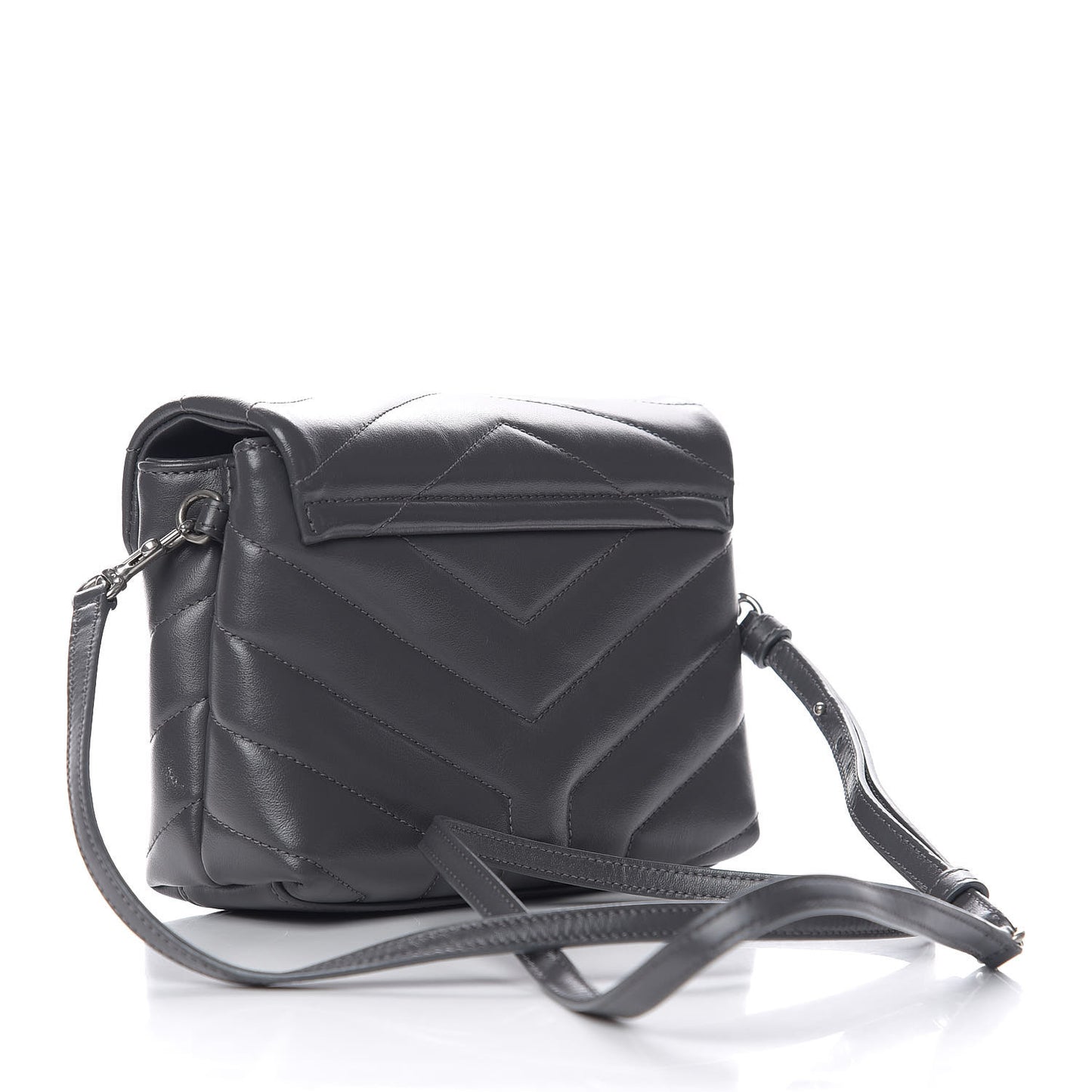 Calfskin Y Quilted Monogram Toy Loulou Crossbody Bag Asphalt