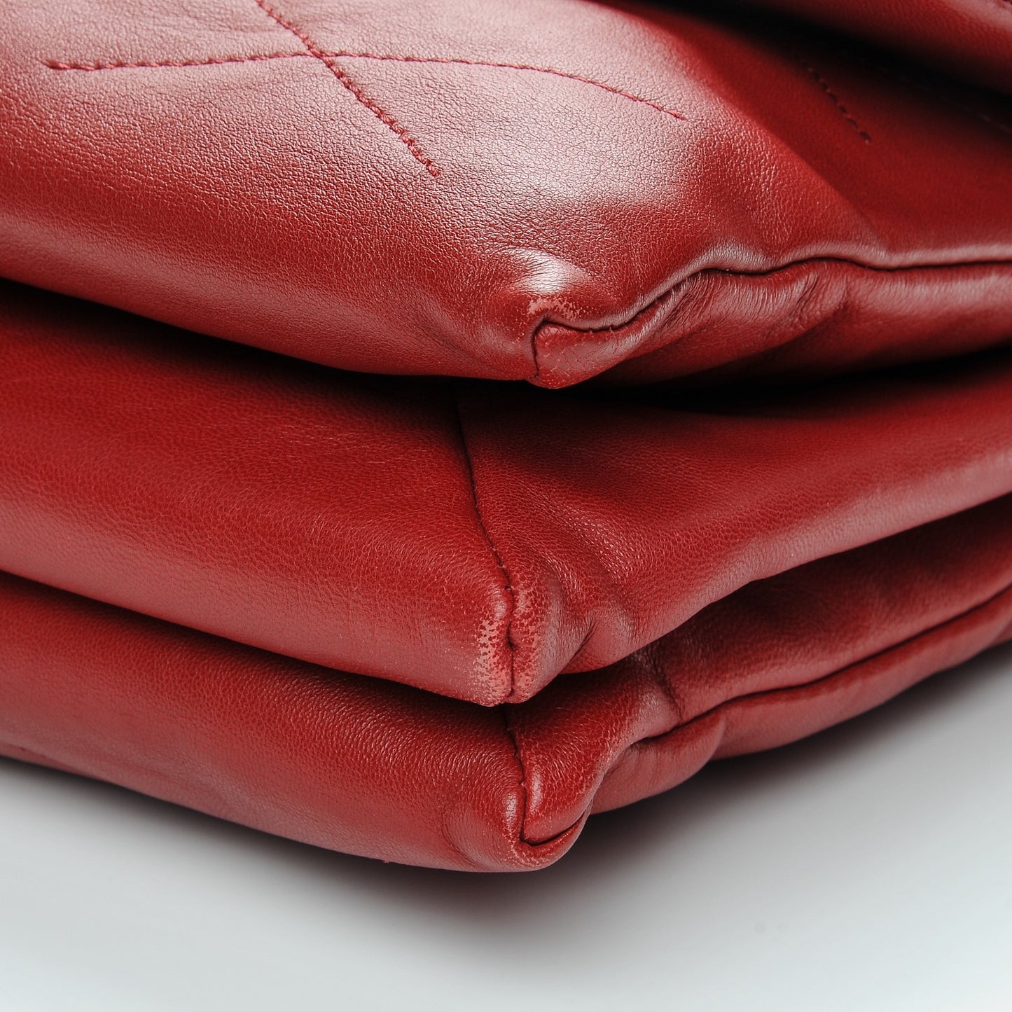 Lambskin Quilted Medium Sugar Flap Shoulder Bag Red