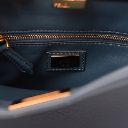 Fendi Nappa Lace Up Mini Peekaboo Iconic Satchel Cobalto 8 of 9