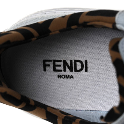 Fendi Canvas Lycra TPU FF Womens Fendi Force Low Top Sneakers 40.5 Sky Tobacco Black 8 of 10